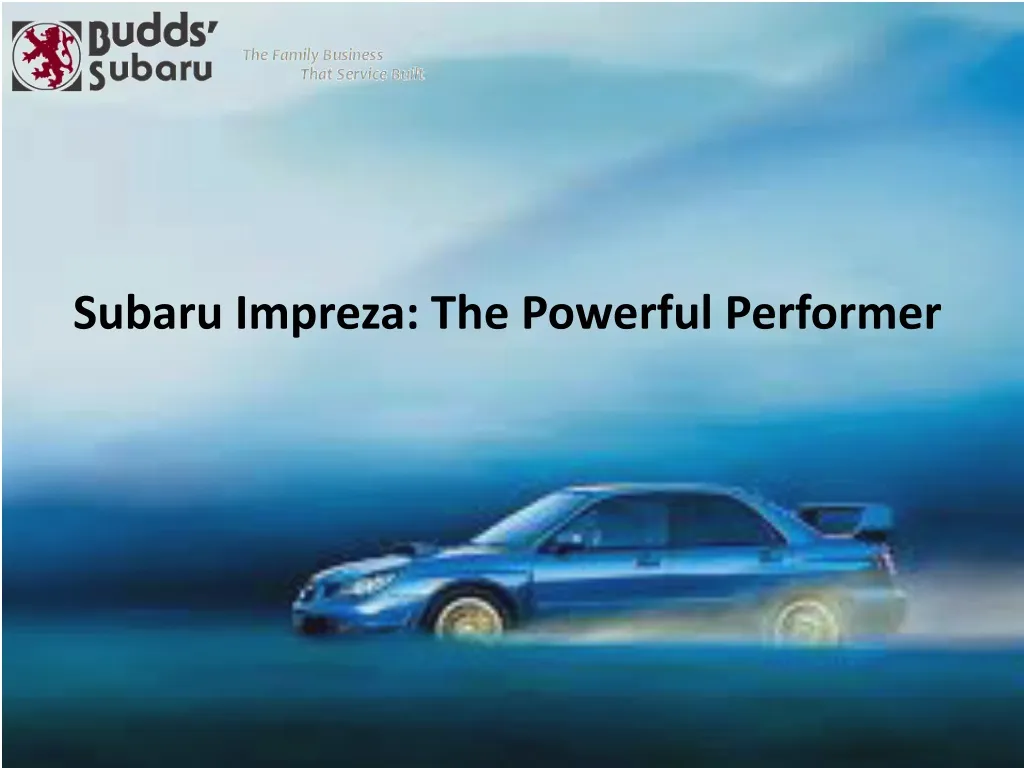 subaru impreza the powerful performer