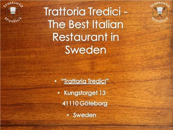 Best Italian Restaurants in Sweden