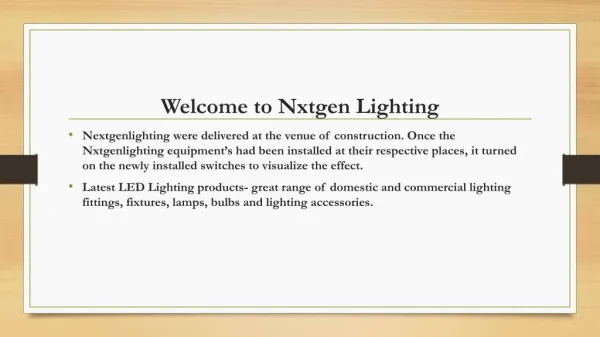Nxtgen Lighting profile
