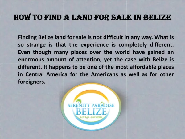 How to find a land for sale in Belize