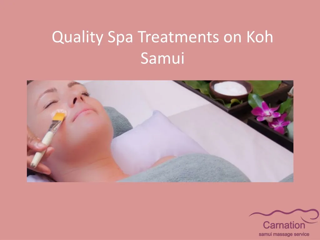 quality spa treatments on koh samui