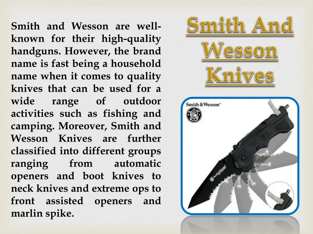 smith and wesson knives