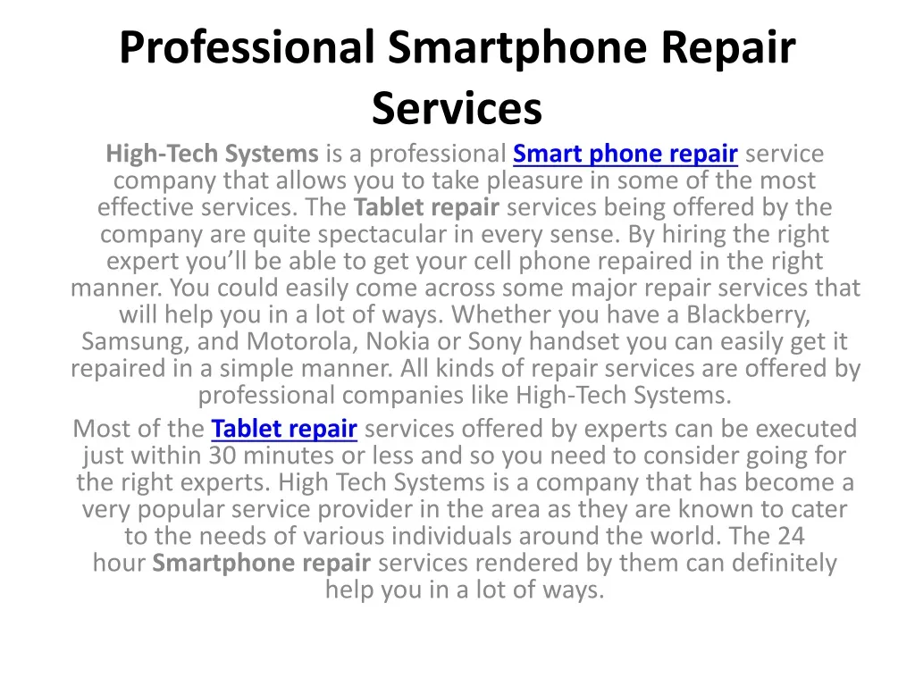professional smartphone repair services