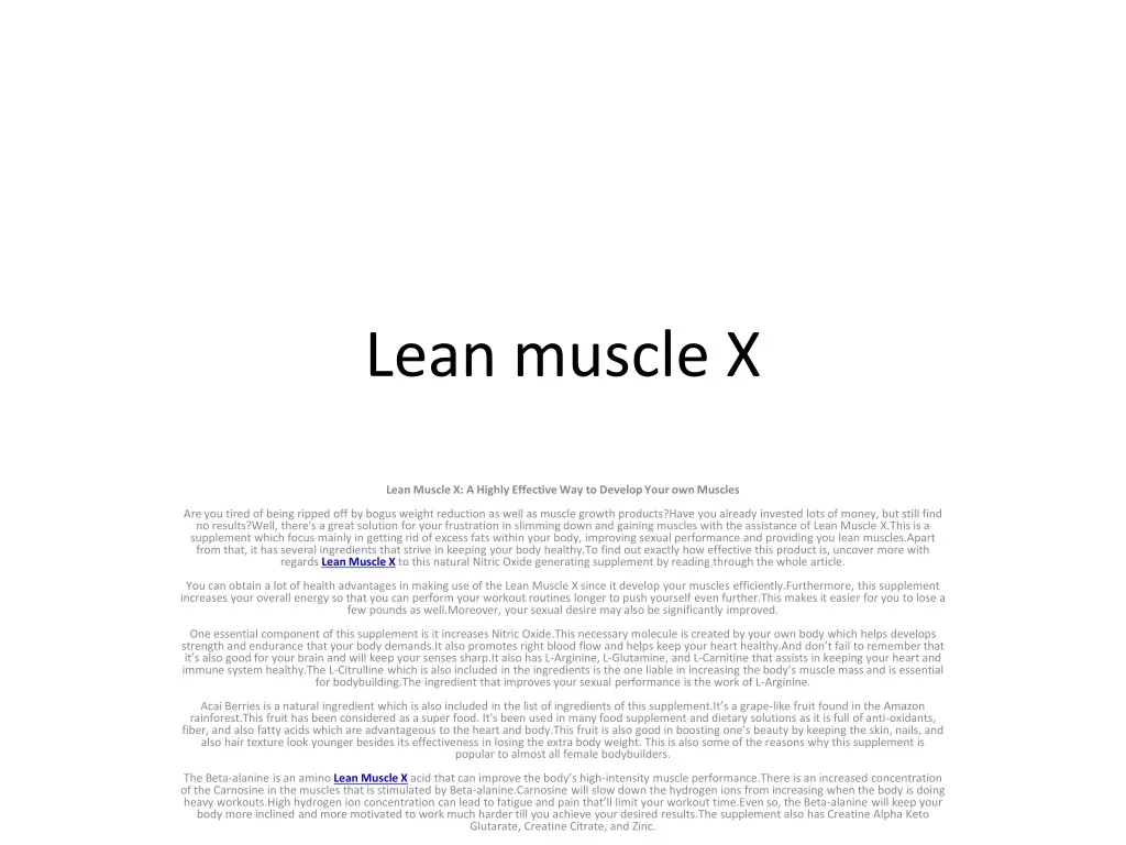 lean muscle x