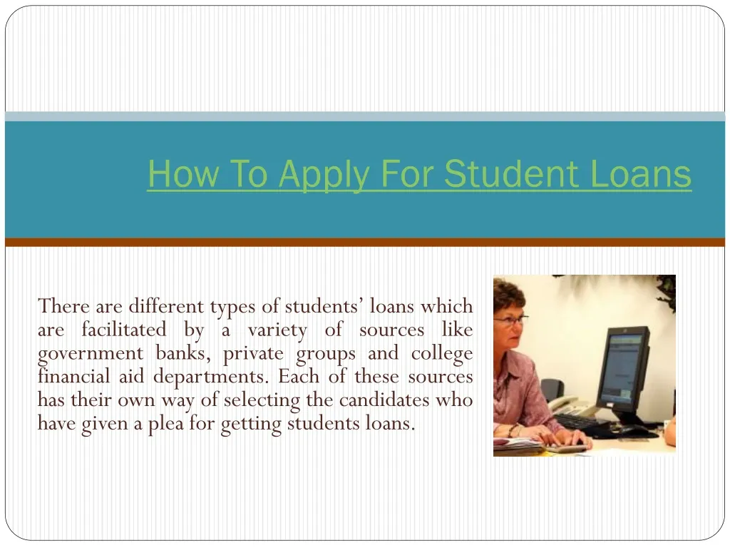 how to apply for student loans