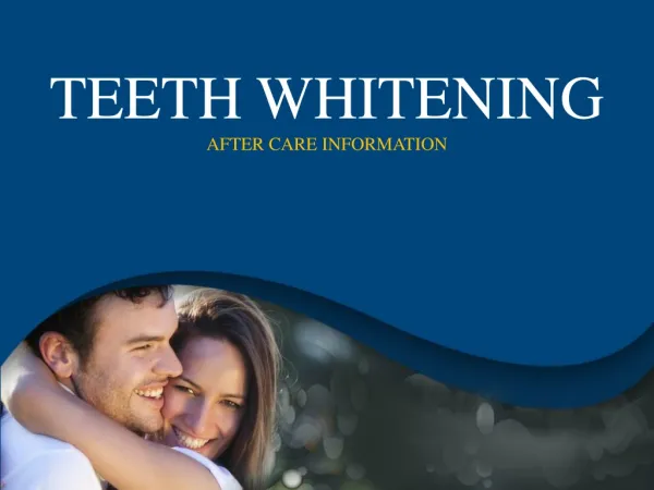 Tooth Whitening in Oklahoma City – After Care Consideration
