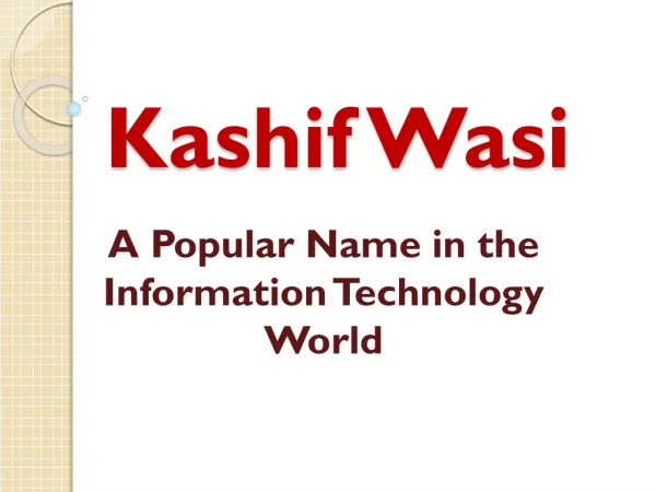 Kashif Wasi