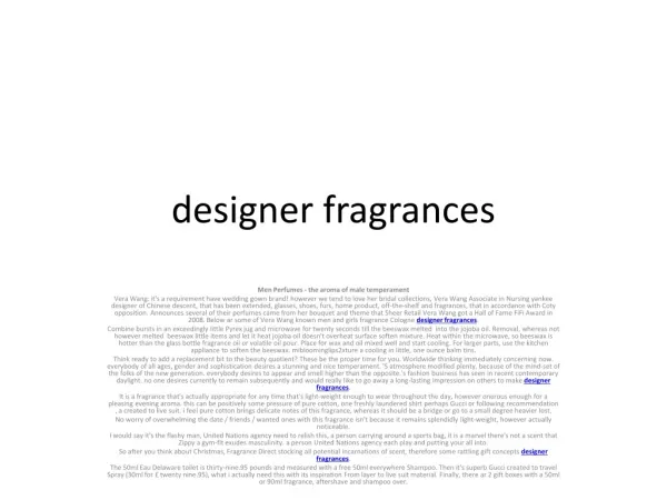 designer fragrances