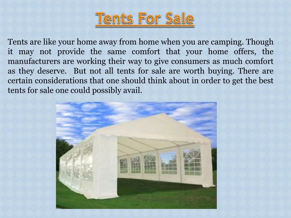 tents for sale
