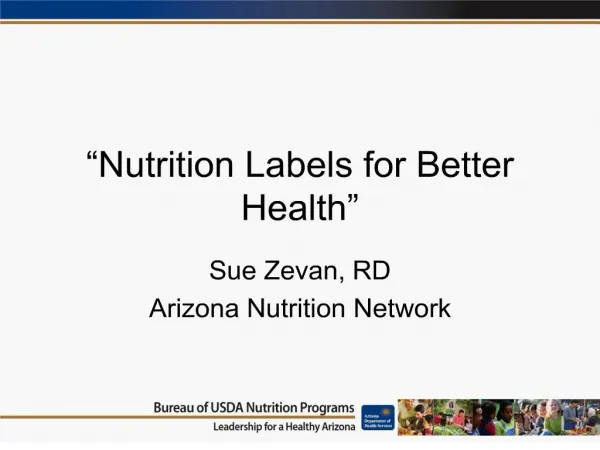 nutrition labels for better health
