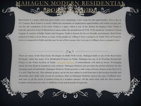 Mahagun Moderne Noida price list and floor plan