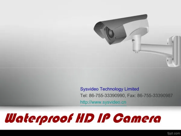 Waterproof HD IP Camera