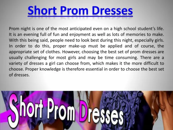 Cheap Short Prom Dresses