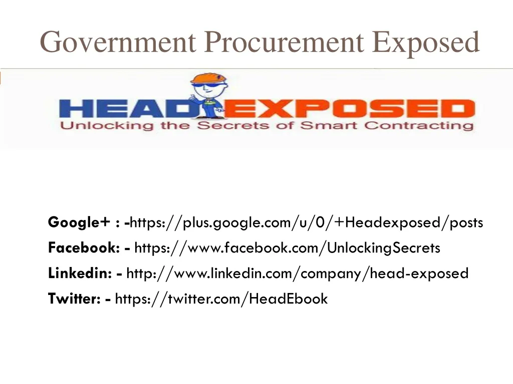 government procurement exposed