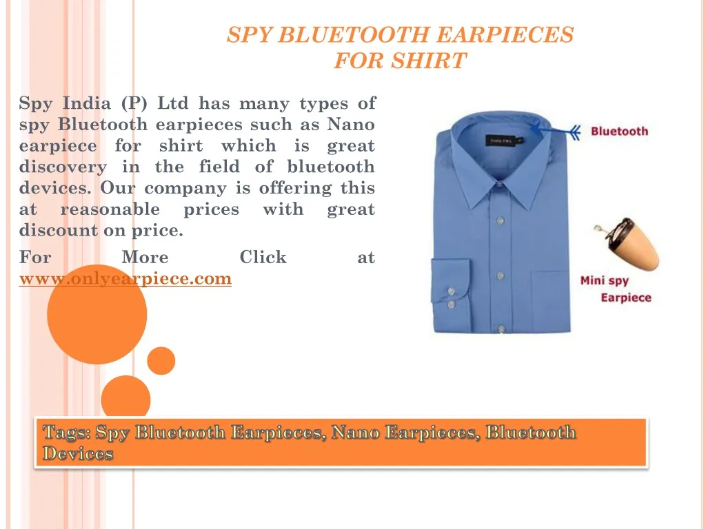 spy bluetooth earpieces for shirt