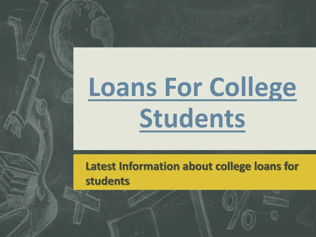 loans for college students