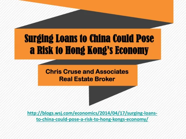 Surging Loans to China Could Pose a Risk to Hong Kong