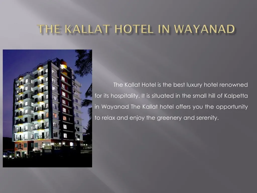 the kallat hotel in wayanad