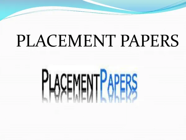 Placement Papers
