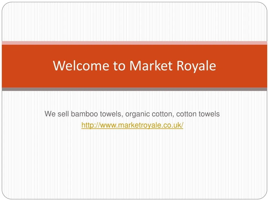 welcome to market royale