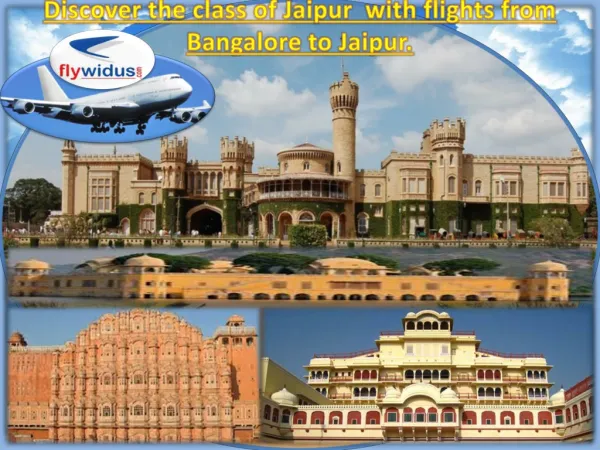 Now get flight from Bangalore to Jaipur with affordable pric
