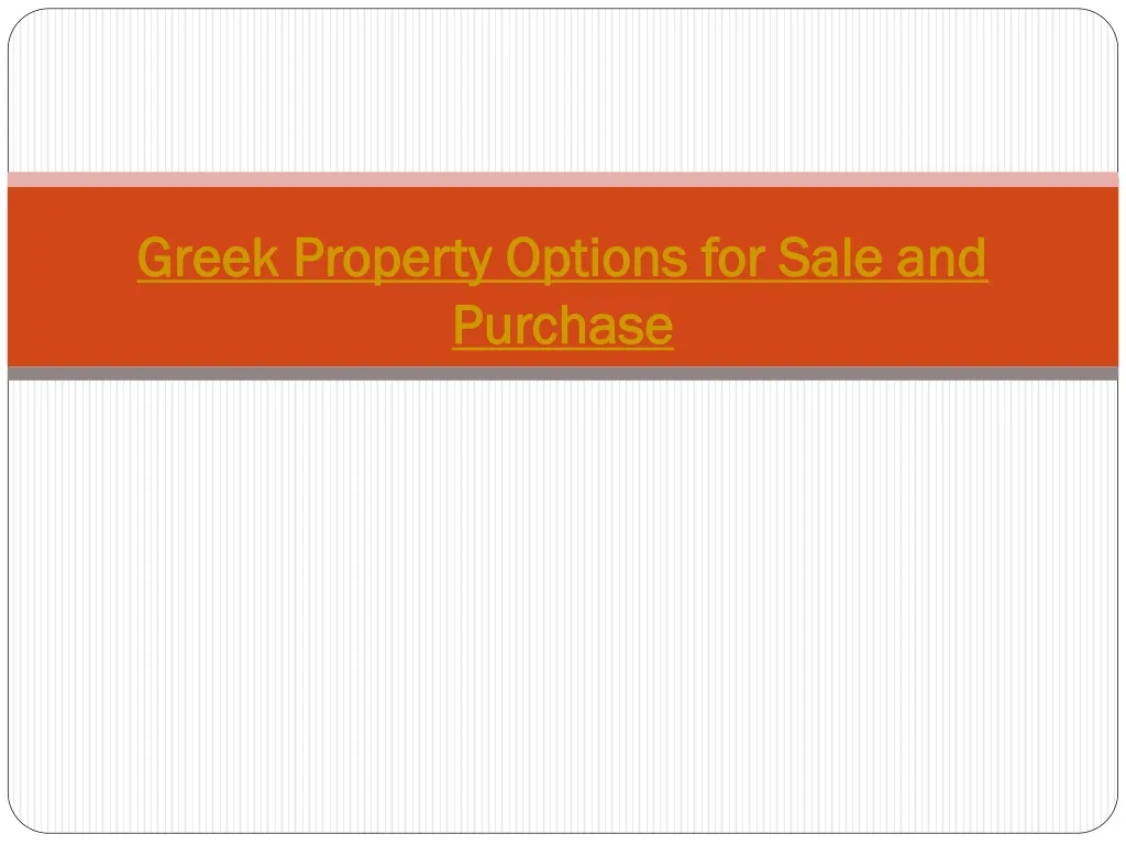 greek property options for sale and purchase