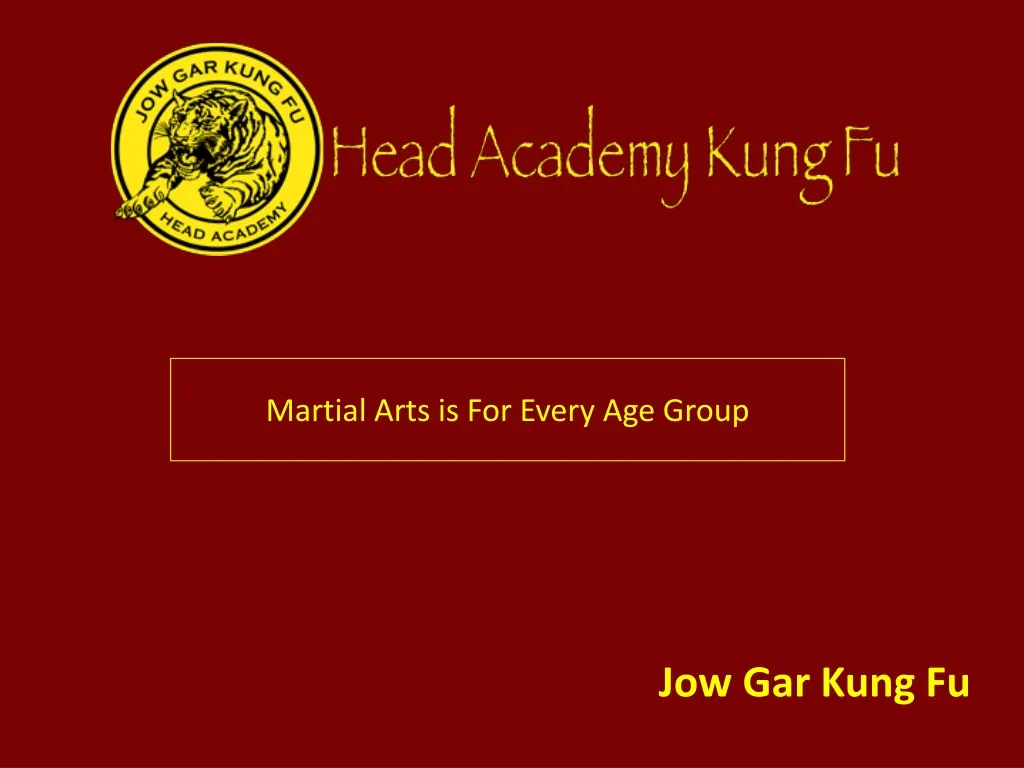 martial arts is for every age group