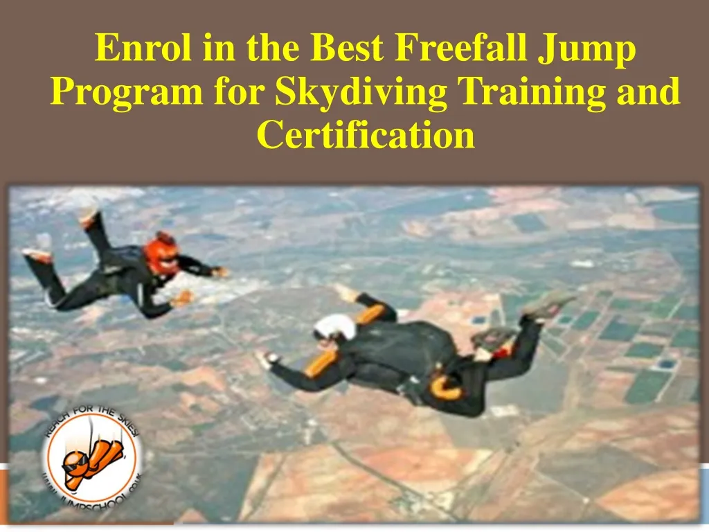 enrol in the best freefall jump program for skydiving training and certification