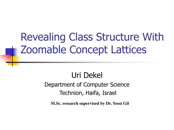 Revealing Class Structure With Zoomable Concept Lattices