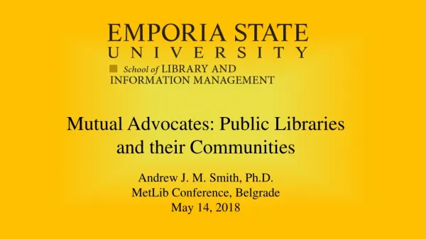 Mutual Advocates: Public Libraries and their Communities