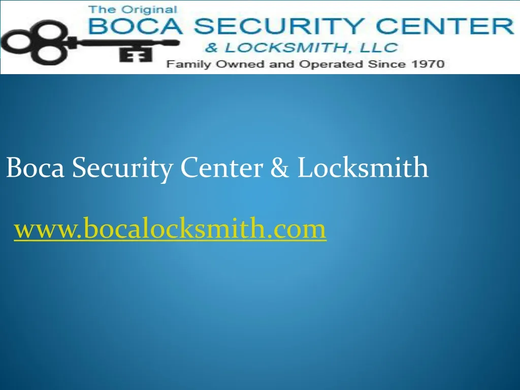 boca security center locksmith