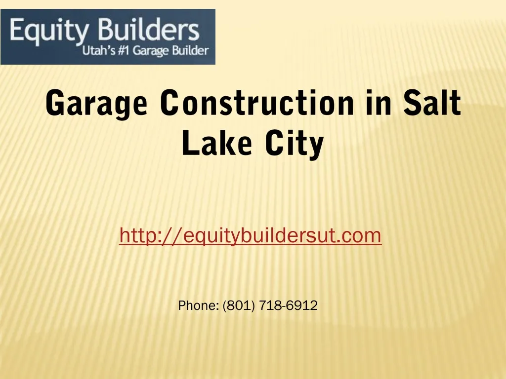 garage construction in salt lake city