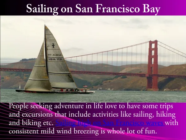 Sailing On San Francisco Bay