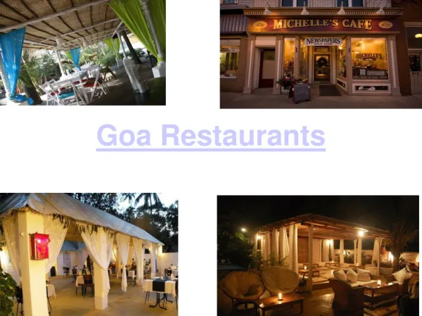 Restaurants in Goa