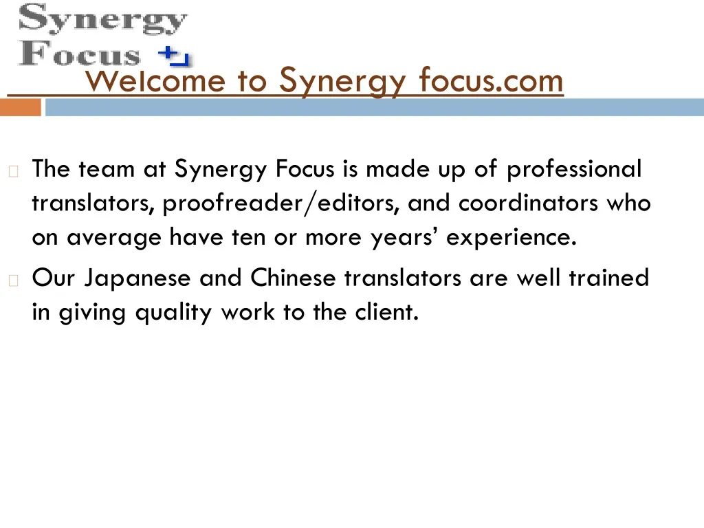 welcome to synergy focus com