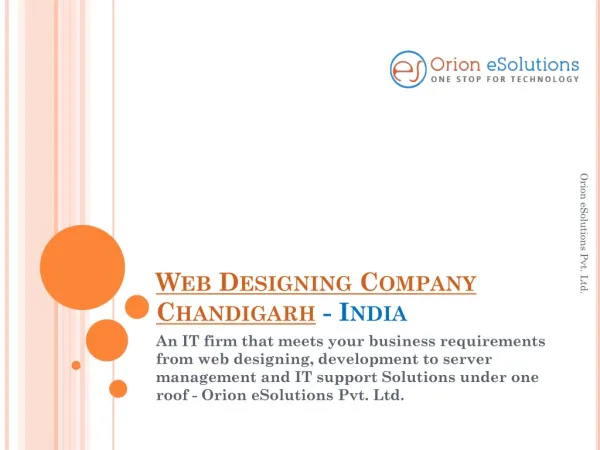 Web designing company Chandigarh India