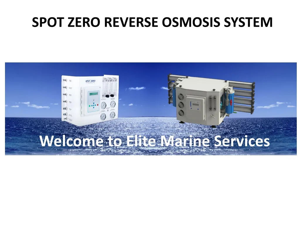 spot zero reverse osmosis system