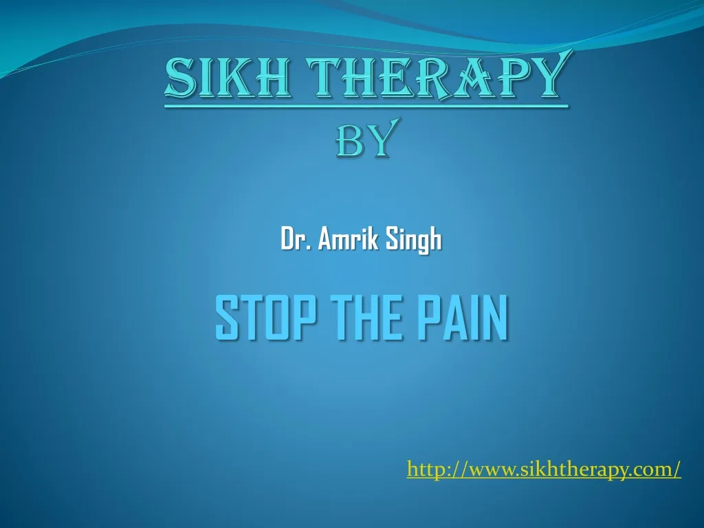 sikh therapy by