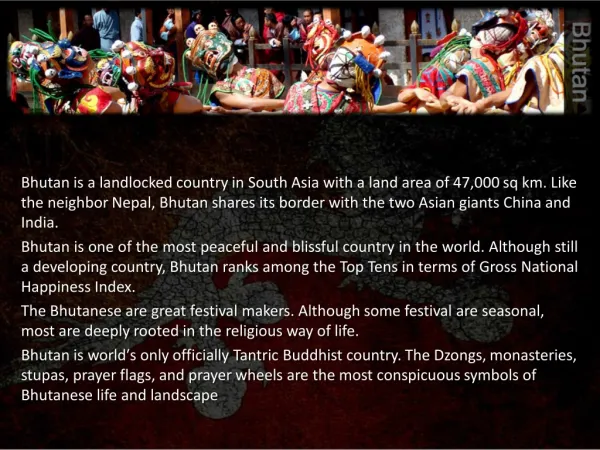 Travel information for Bhutan