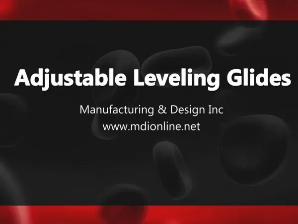 adjustable Leveling glides
