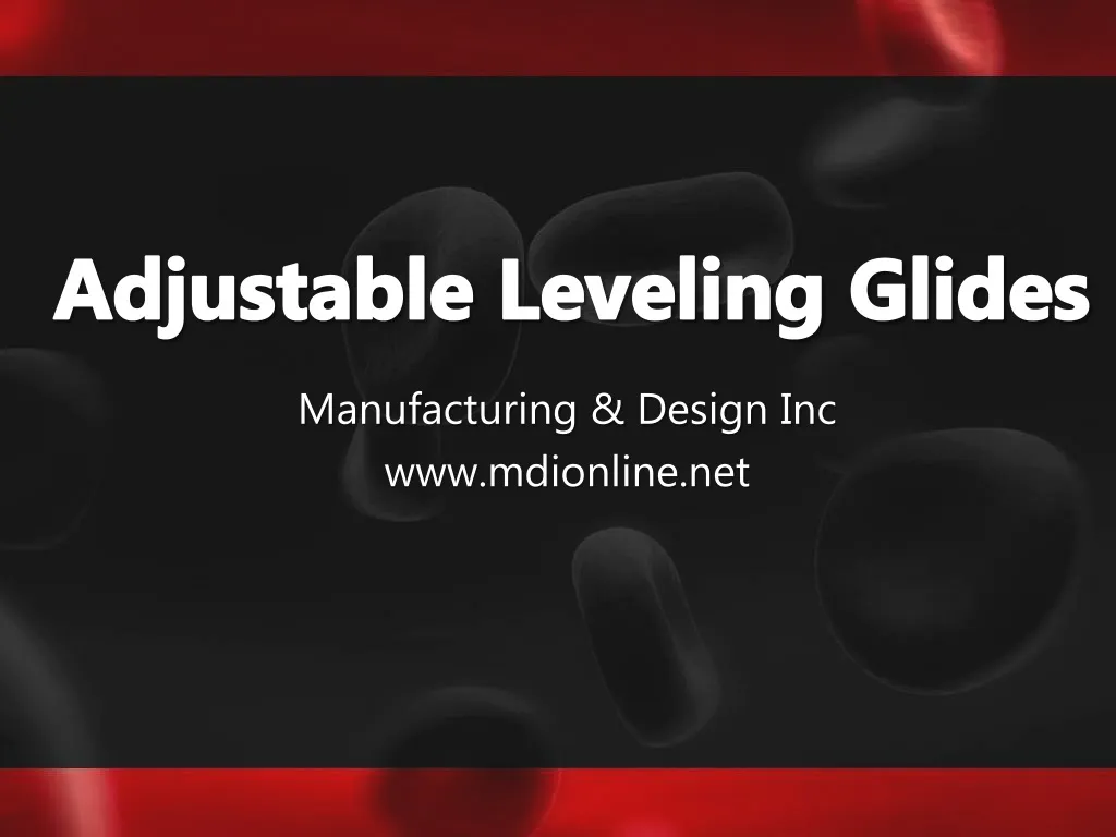 adjustable leveling glides