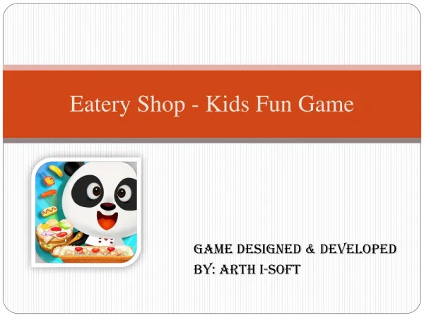 Eatery Shop - Kids Fun Game