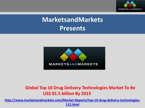 Global Top 10 Drug Delivery Technologies Market