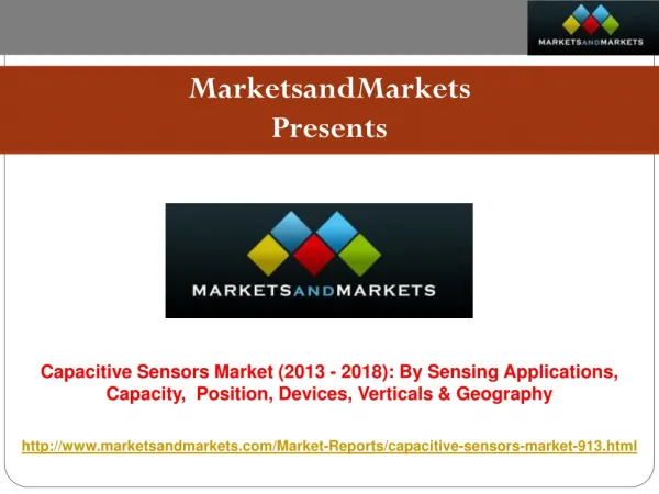 Capacitive Sensors Market worth $17.89 billion - 2018