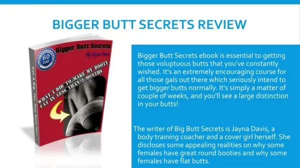 Bigger Butt Secrets PDF Review