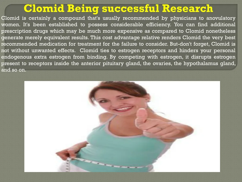 clomid being successful research clomid