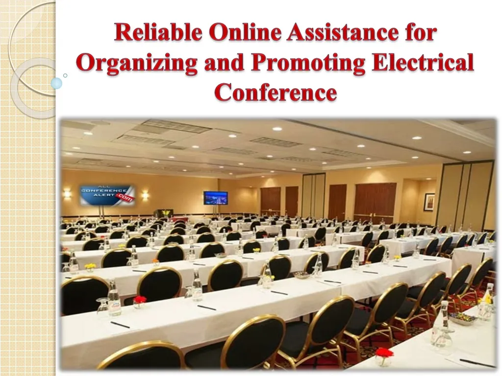 reliable online assistance for organizing and promoting electrical conference