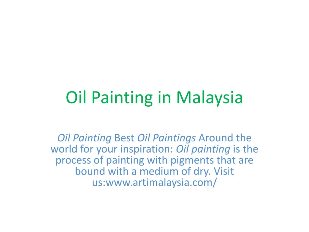 oil painting in malaysia