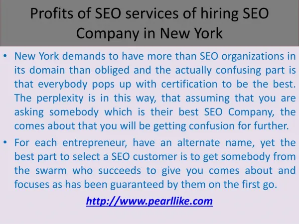 Profits of SEO services of hiring SEO Company in New York