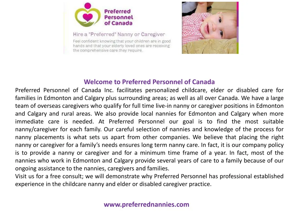 welcome to preferred personnel of canada